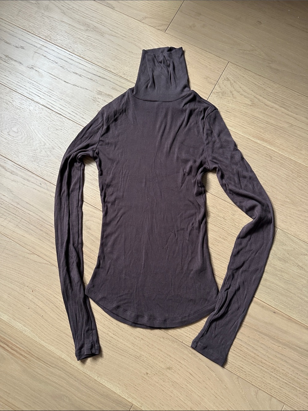 Aritzia Women’s Long Sleeve Turtleneck Top - Brown